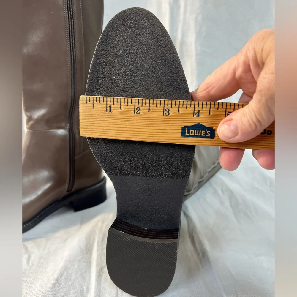 Brown Knee-High Zipped Boots - Picture 11 of 16